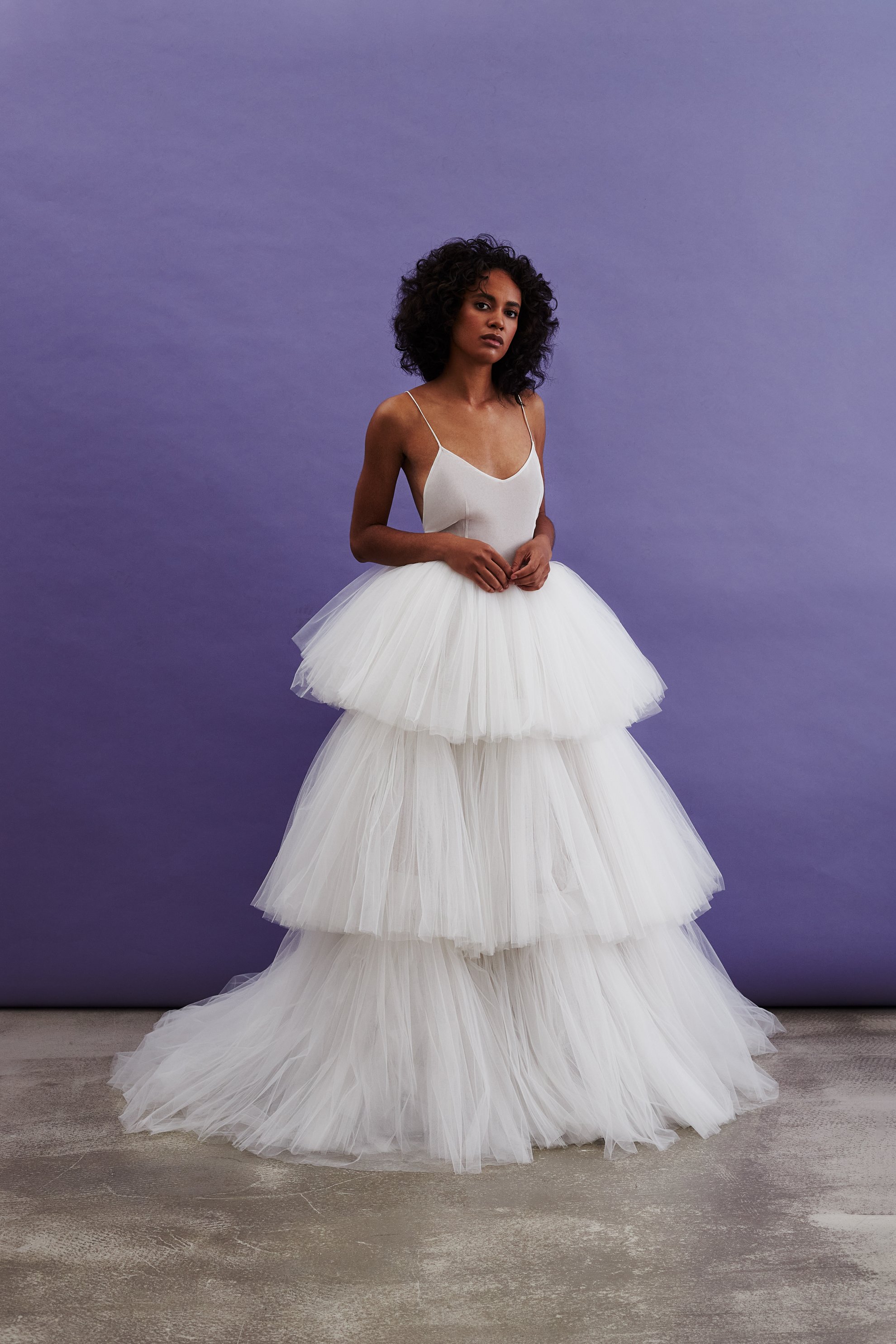 tiered tulle dress